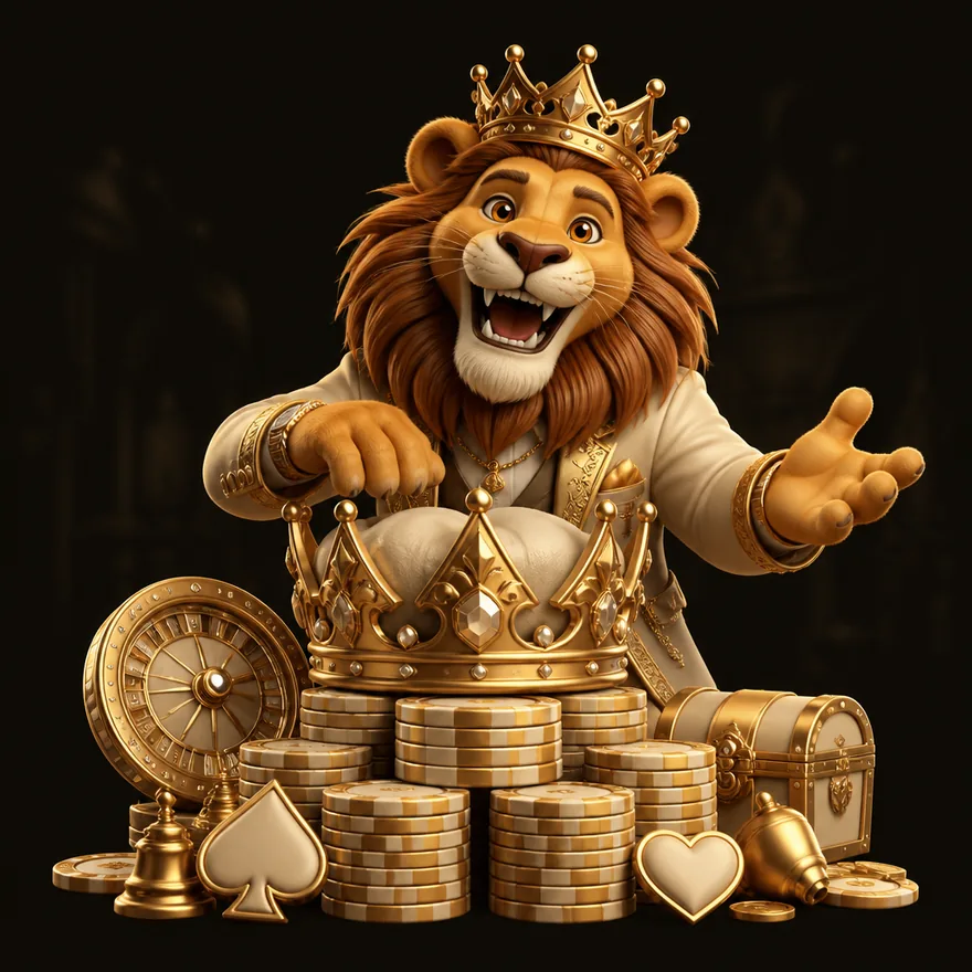 Jeweled royal crown — Red Lion