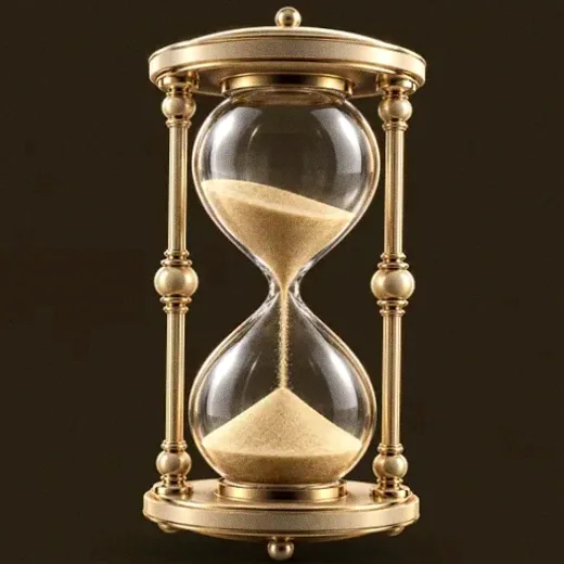 Ornate hourglass — Red Lion