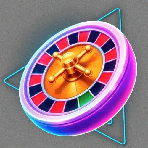 Neon roulette wheel