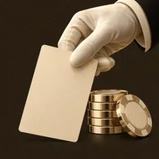 Hand dealing card — Red Lion