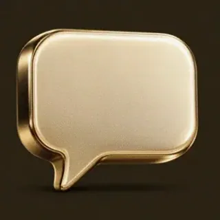 Gold speech bubble — Red Lion