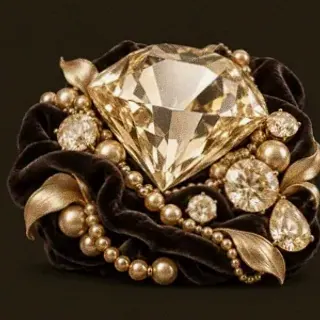 Faceted gemstone — Red Lion