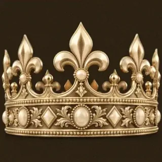 Ornate royal crown — Red Lion