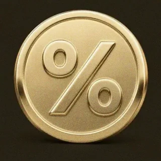 Gold percent coin — Red Lion