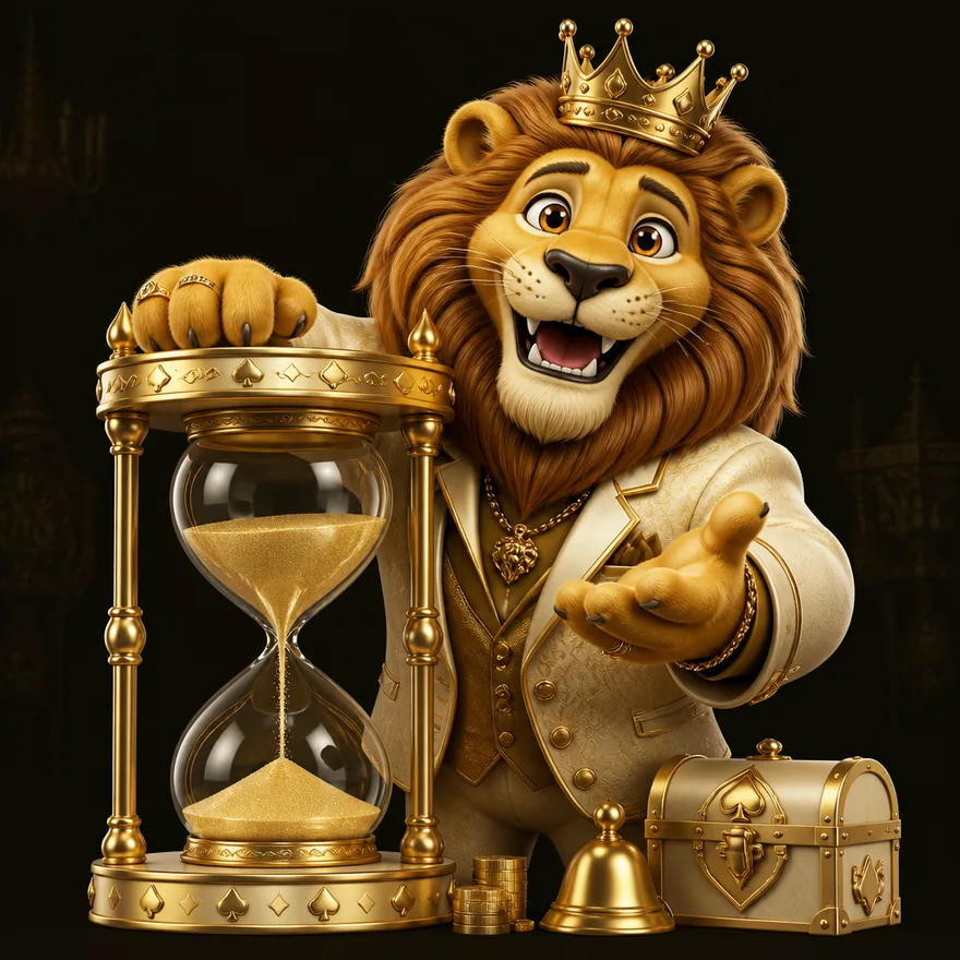 Ornate hourglass — Red Lion