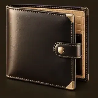 Leather bifold wallet — Red Lion